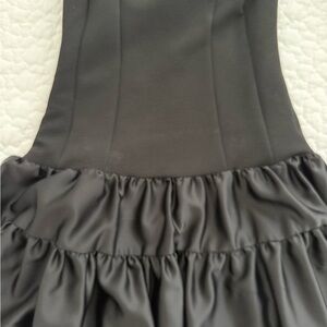 Elegant Black Ruffled Dress